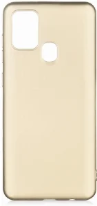 Samsung Galaxy A21s Kılıf İnce Mat Esnek Silikon - Gold