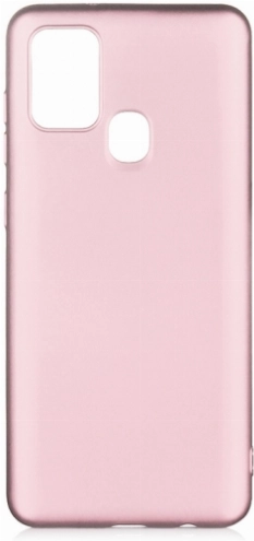 Samsung Galaxy A21s Kılıf İnce Soft Mat Renkli Esnek Silikon Kapak - Rose Gold