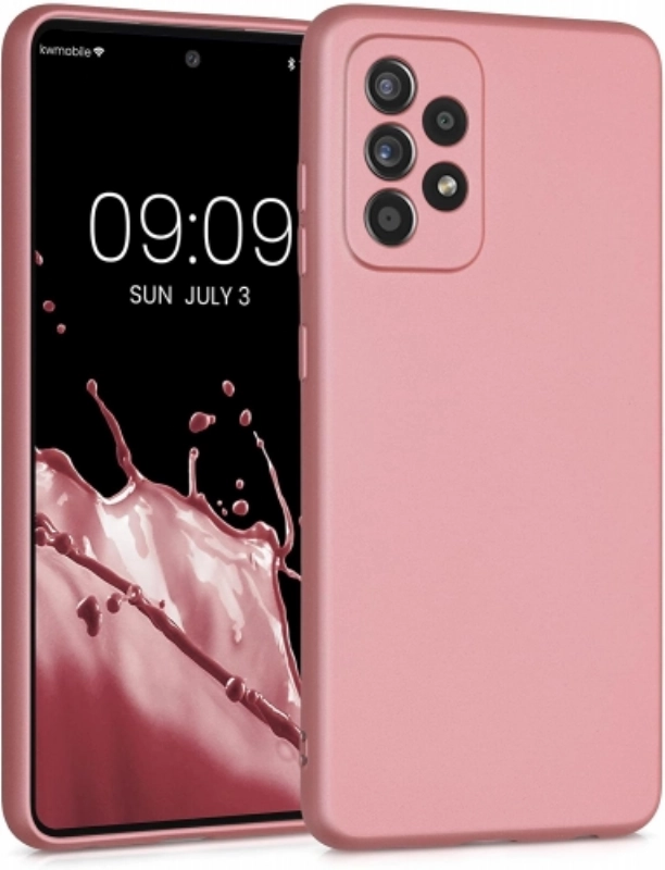 Samsung Galaxy A23 Kılıf İnce Soft Mat Renkli Esnek Silikon Kapak - Rose Gold