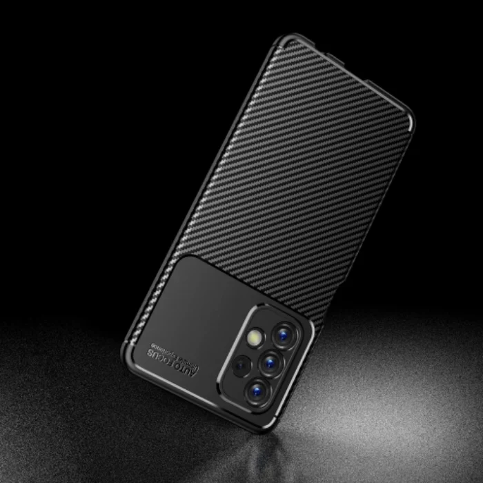 Samsung Galaxy A23 Kılıf Karbon Serisi Mat Fiber Silikon Negro Kapak - Lacivert