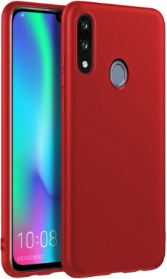 Samsung Galaxy A30 Kılıf İnce Soft Mat Renkli Esnek Silikon Kapak - Kırmızı