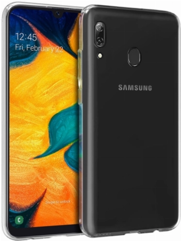 Samsung Galaxy A30 Kılıf Kamera Korumalı Esnek Silikon Kapak - Şeffaf