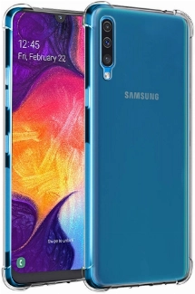 Samsung Galaxy A30s Kılıf Silikon Köşe Korumalı Airbag Darbe Emici Kapak - Şeffaf