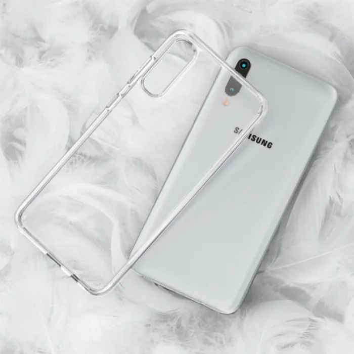Samsung Galaxy A30s Kılıf Korumalı Kenarları Silikon Arkası Sert Coss Kapak  - Şeffaf