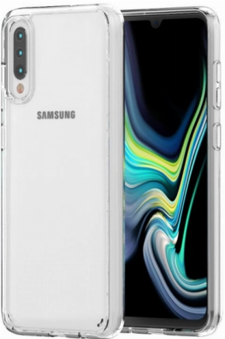 Samsung Galaxy A30s Kılıf Korumalı Kenarları Silikon Arkası Sert Coss Kapak  - Şeffaf