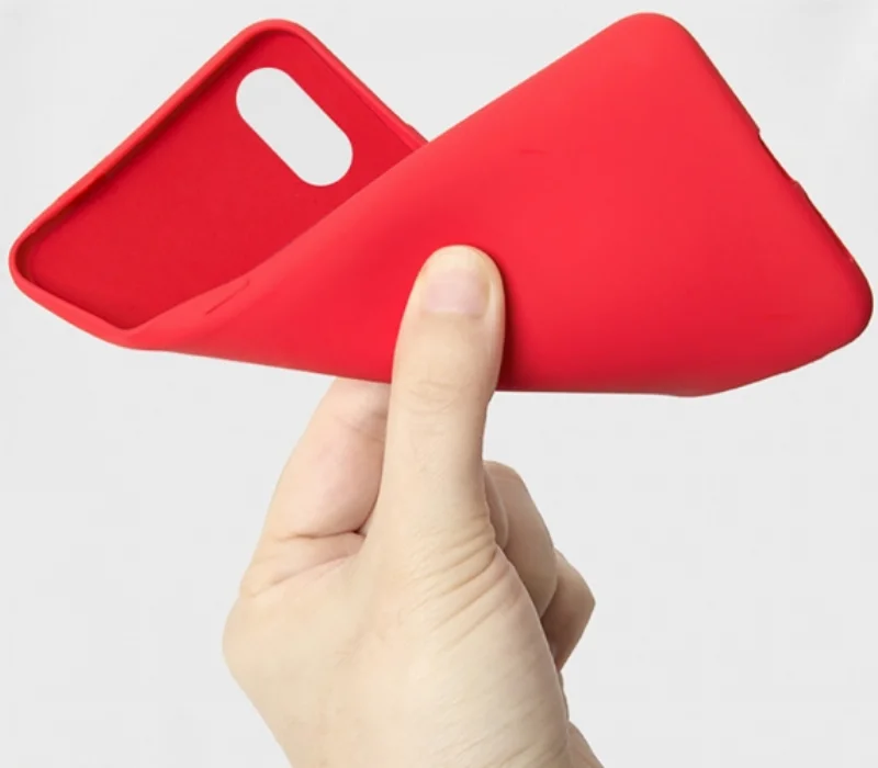Samsung Galaxy A30s Kılıf Liquid Serisi İçi Kadife İnci Esnek Silikon Kapak - Kırmızı