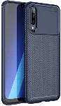 Samsung Galaxy A30s Kılıf Karbon Serisi Mat Fiber Silikon Negro Kapak - Lacivert