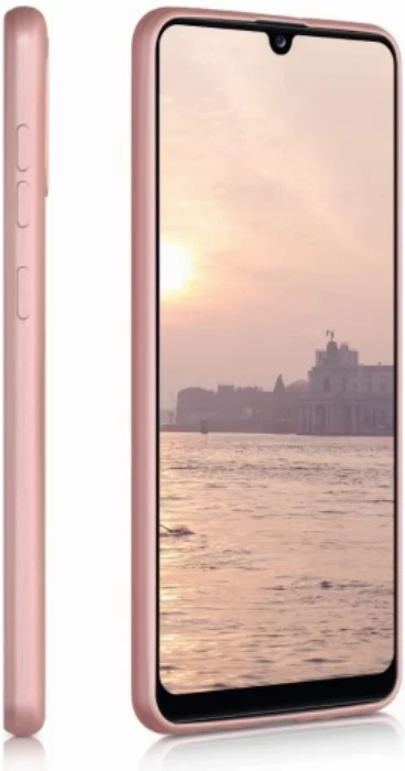 Samsung Galaxy A31 Kılıf İnce Mat Esnek Silikon - Rose Gold