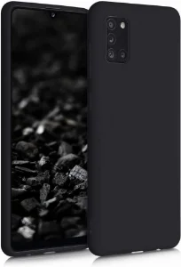Samsung Galaxy A31 Kılıf İnce Mat Esnek Silikon - Siyah