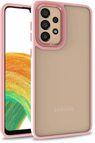 Samsung Galaxy A32 4G Kılıf Electro Silikon Renkli Flora Kapak - Rose Gold