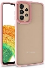 Samsung Galaxy A33 5G Kılıf Electro Silikon Renkli Flora Kapak - Rose Gold