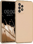 Samsung Galaxy A33 5G Kılıf İnce Soft Mat Renkli Esnek Silikon Kapak - Gold