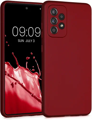 Samsung Galaxy A33 5G Kılıf İnce Mat Esnek Silikon - Kırmızı