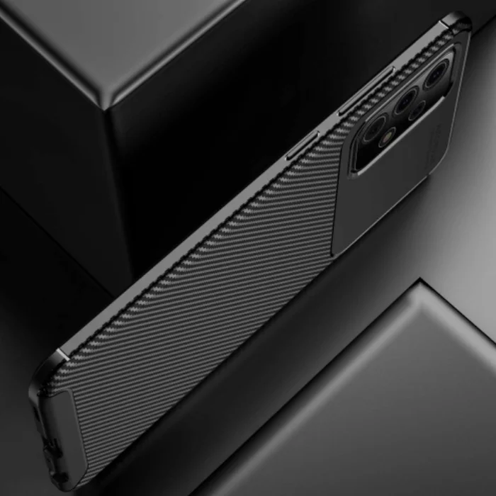 Samsung Galaxy A33 5G Kılıf Karbon Serisi Mat Fiber Silikon Negro Kapak - Siyah