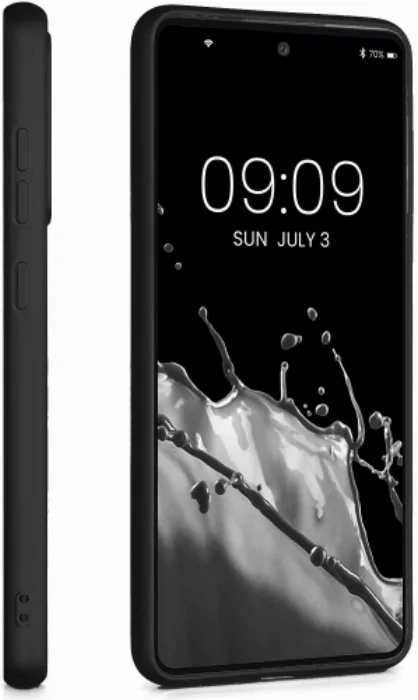 Samsung Galaxy A33 5G Kılıf Zore Biye Mat Esnek Silikon - Siyah