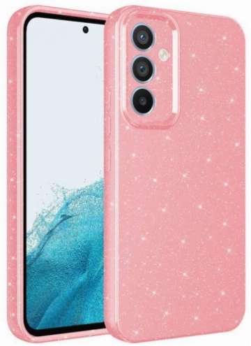 Samsung Galaxy A34 Kılıf Kamera Korumalı Simli Lüks Zore Koton Kapak - Pembe