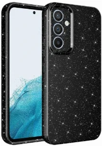 Samsung Galaxy A34 Kılıf Kamera Korumalı Simli Lüks Zore Koton Kapak - Siyah