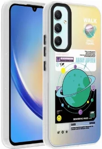 Samsung Galaxy A34 Kılıf Desenli Zore Dragon Sert Kapak - Gezegen