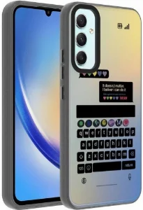 Samsung Galaxy A34 Kılıf Desenli Zore Dragon Sert Kapak - Klavye