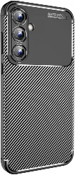 Samsung Galaxy A35 Kılıf Silikon Parmak İzi Bırakmayan Karbon Soft Negro Kapak - Siyah
