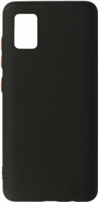 Samsung Galaxy A51 Kılıf İçi Kadife Esnek Silikon Renkli Tuşlu - Siyah