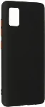 Samsung Galaxy A51 Kılıf İçi Kadife Esnek Silikon Renkli Tuşlu - Siyah
