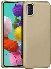 Samsung Galaxy A51 Kılıf İnce Soft Mat Renkli Esnek Silikon Kapak - Gold