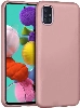 Samsung Galaxy A51 Kılıf İnce Soft Mat Renkli Esnek Silikon Kapak - Rose Gold