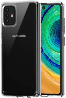 Samsung Galaxy A51 Kılıf Korumalı Kenarları Silikon Arkası Sert Coss Kapak  - Şeffaf