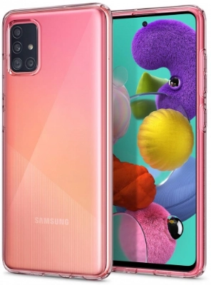 Samsung Galaxy A51 Kılıf Kamera Korumalı Esnek Silikon Kapak - Şeffaf