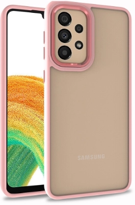 Samsung Galaxy A52 Kılıf Electro Silikon Renkli Flora Kapak - Rose Gold