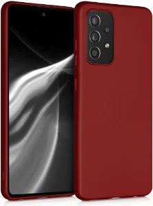 Samsung Galaxy A52 Kılıf İnce Mat Esnek Silikon - Kırmızı
