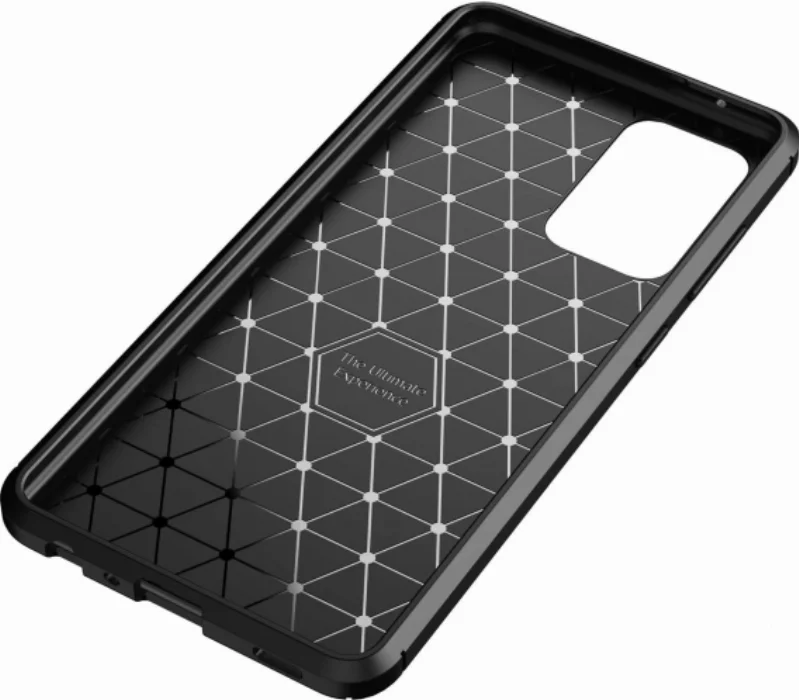 Samsung Galaxy A52 Kılıf Karbon Serisi Mat Fiber Silikon Negro Kapak - Siyah