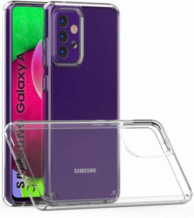 Samsung Galaxy A52 Kılıf Korumalı Kenarları Silikon Arkası Sert Coss Kapak  - Şeffaf