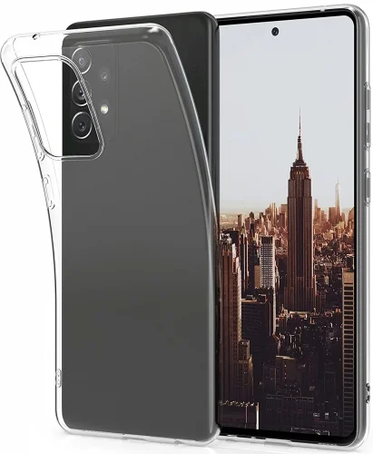 Samsung Galaxy A52 Kılıf Ultra İnce Esnek Süper Silikon 0.3mm - Şeffaf