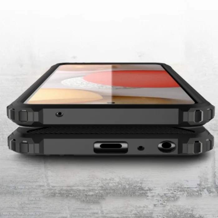 Samsung Galaxy A52 Kılıf Zırhlı Tank Crash Silikon Kapak - Kırmızı