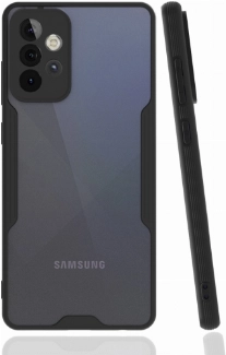 Samsung Galaxy A53 Kılıf Renkli Silikon Kamera Lens Korumalı Şeffaf Parfe Kapak - Siyah