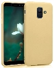 Samsung Galaxy A6 2018 Kılıf İnce Soft Mat Renkli Esnek Silikon Kapak - Gold