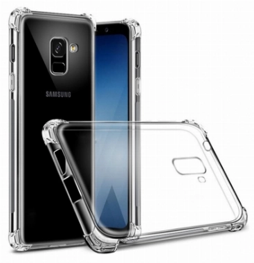 Samsung Galaxy A6 Plus 2018 Kılıf Silikon Köşe Korumalı Airbag Darbe Emici Kapak - Şeffaf