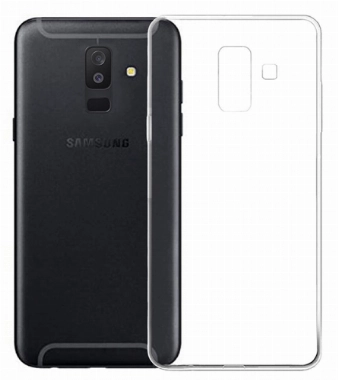 Samsung Galaxy A6 Plus 2018 Kılıf Ultra İnce Kaliteli Esnek Silikon 0.2mm - Şeffaf