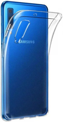Samsung Galaxy A7 2018 Kılıf Ultra İnce Esnek Süper Silikon 0.3mm - Şeffaf