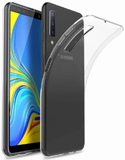 Samsung Galaxy A7 2018 Kılıf Ultra İnce Kaliteli Esnek Silikon 0.2mm - Şeffaf