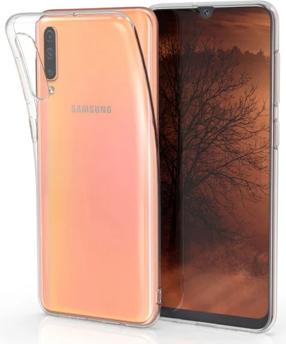 Samsung Galaxy A70 Kılıf Ultra İnce Kaliteli Esnek Silikon 0.2mm - Şeffaf