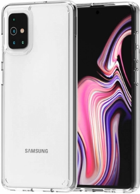 Samsung Galaxy A71 Kılıf Korumalı Kenarları Silikon Arkası Sert Coss Kapak  - Şeffaf