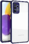 Samsung Galaxy A72 Kılıf Camlı Silikon Miami Kapak - Lacivert