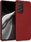 Samsung Galaxy A72 Kılıf İnce Mat Esnek Silikon - Kırmızı