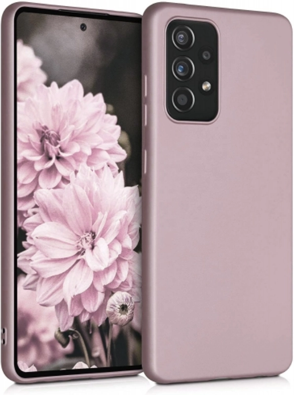 Samsung Galaxy A73 Kılıf İnce Soft Mat Renkli Esnek Silikon Kapak - Rose Gold