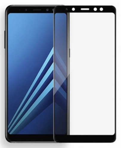 Samsung Galaxy A8 2018 5D Tam Kapatan Kenarları Kırılmaya Dayanıklı Cam Ekran Koruyucu - Siyah