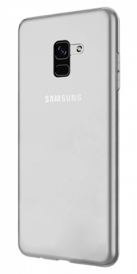 Samsung Galaxy A8 2018 Kılıf Ultra İnce Kaliteli Esnek Silikon 0.2mm - Şeffaf