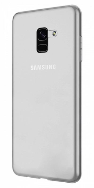 Samsung Galaxy A8 2018 Kılıf Ultra İnce Kaliteli Esnek Silikon 0.2mm - Şeffaf